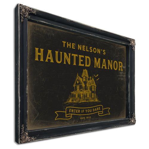 Personalized Haunted Manor Sign, Enter If You Dare, Est. Year, image 8