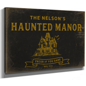 Personalized Haunted Manor Sign, Enter If You Dare, Est. Year, image 9