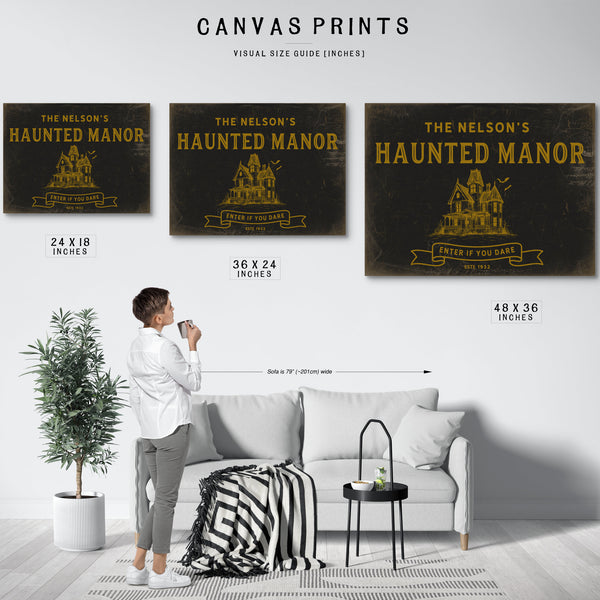 Personalized Haunted Manor Sign, Enter If You Dare, Est. Year, image 11