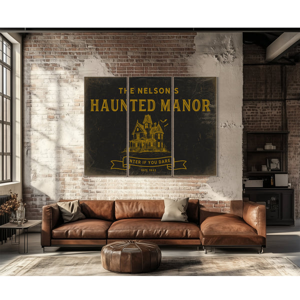 Personalized Haunted Manor Sign, Enter If You Dare, Est. Year, image 16