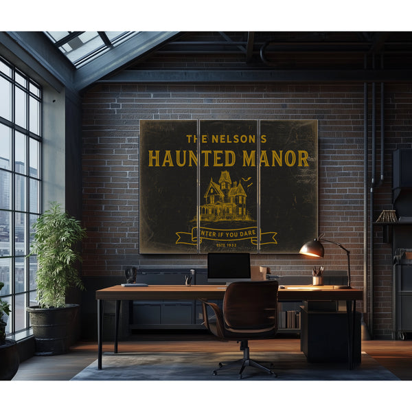 Personalized Haunted Manor Sign, Enter If You Dare, Est. Year, image 17