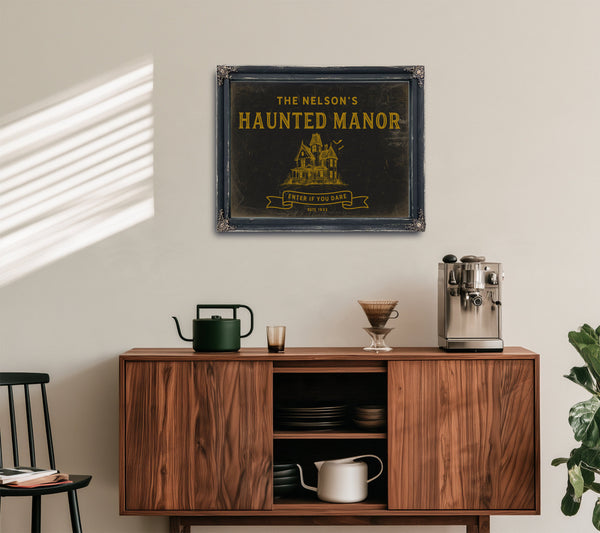 Personalized Haunted Manor Sign, Enter If You Dare, Est. Year, image 18