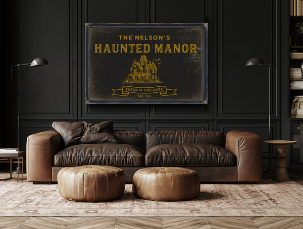 Personalized Haunted Manor Sign, Enter If You Dare, Est. Year, image 20