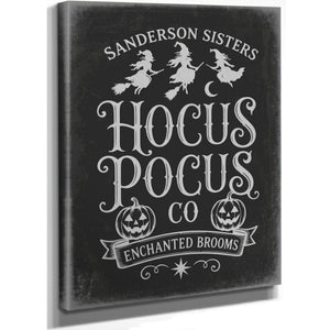 Hocus Pocus Sign Halloween wall art, stretched canvas