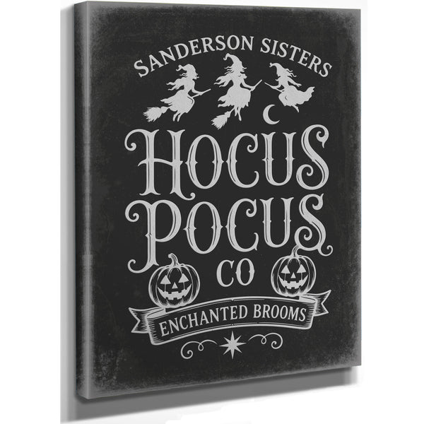 Hocus Pocus Sign Halloween wall art, stretched canvas