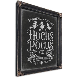 Hocus Pocus Sign Halloween wall art, Ebony frame