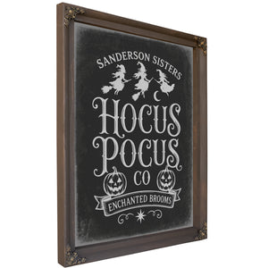 Hocus Pocus Sign Halloween wall art, Bourbon frame