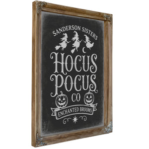 Hocus Pocus Sign Halloween wall art, Verdigris frame