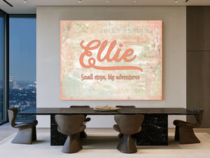 Personalized Kids Name Sign, Small Steps, Big Adventures, image 1