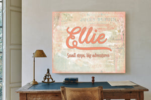 Personalized Kids Name Sign, Small Steps, Big Adventures, image 2