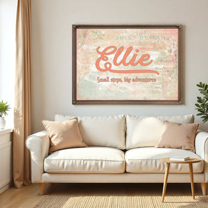 Personalized Kids Name Sign, Small Steps, Big Adventures, image 5