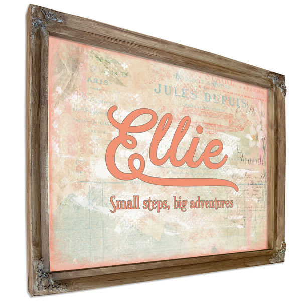 Personalized Kids Name Sign, Small Steps, Big Adventures, image 6