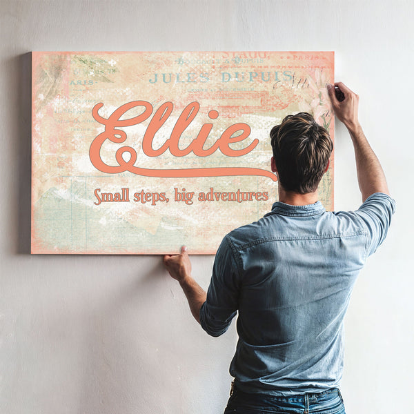 Personalized Kids Name Sign, Small Steps, Big Adventures, image 10