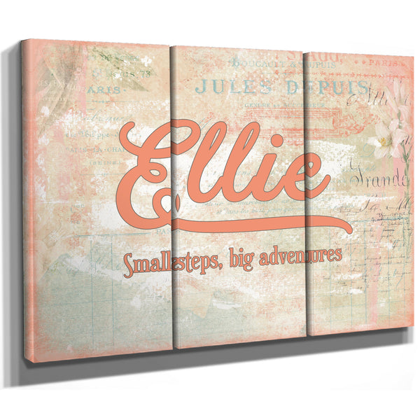Personalized Kids Name Sign, Small Steps, Big Adventures, image 15