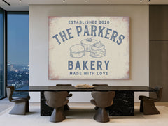 Personalized Bakery Sign, Made With Love, Est. Year, image 1