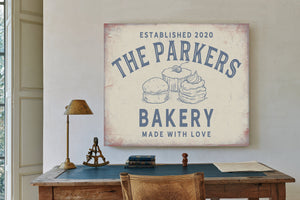 Personalized Bakery Sign, Made With Love, Est. Year, image 2