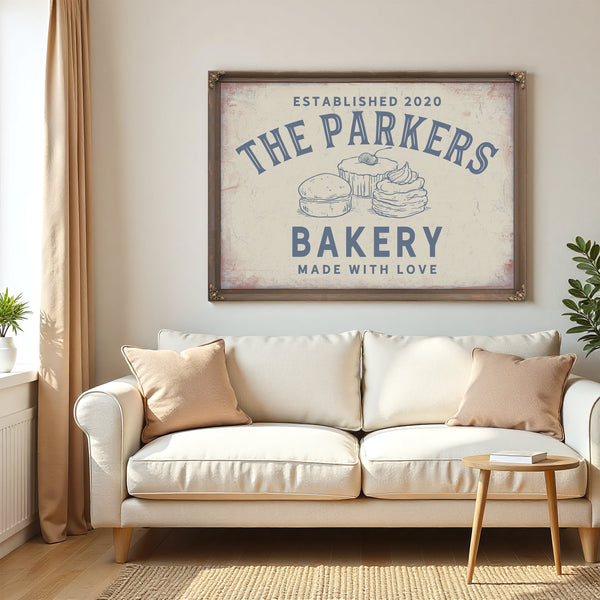 Personalized Bakery Sign, Made With Love, Est. Year, image 5