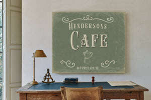 Personalized Cafe Sign, But First, Coffee, image 2