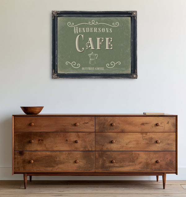 Personalized Cafe Sign, But First, Coffee, image 21