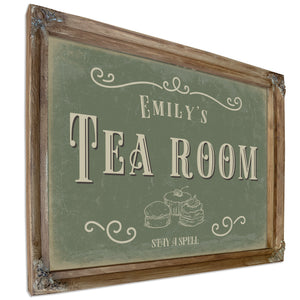 Personalized Tea Room Sign, Stay A Spell, image 6