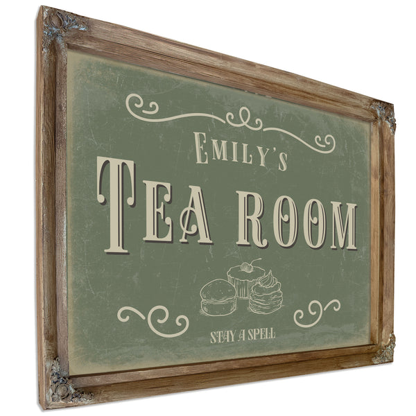 Personalized Tea Room Sign, Stay A Spell, image 6