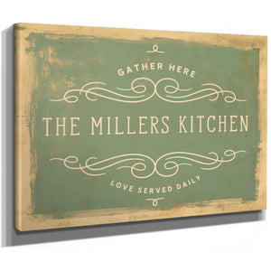 Personalized Kitchen Sign, Gather Here / Love Served Daily, image 9