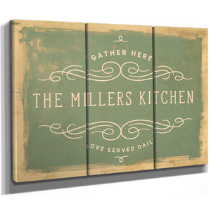 Personalized Kitchen Sign, Gather Here / Love Served Daily, image 15