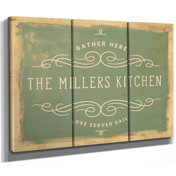Personalized Kitchen Sign, Gather Here / Love Served Daily, image 15