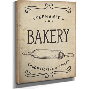 Personalized Bakery Sign, Spoon Licking Allowed, image 3