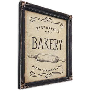 Personalized Bakery Sign, Spoon Licking Allowed, image 1