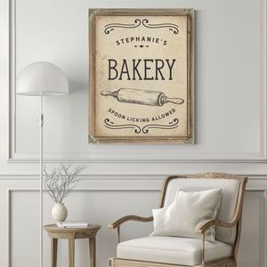 Personalized Bakery Sign, Spoon Licking Allowed, image 5