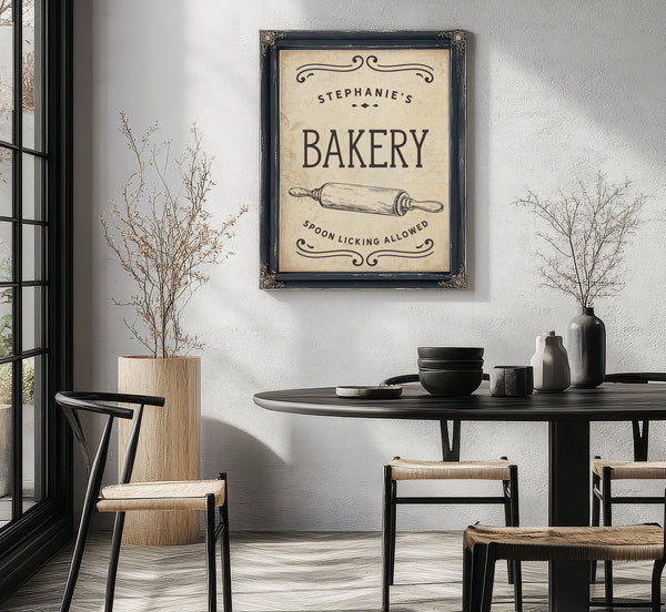 Personalized Bakery Sign, Spoon Licking Allowed, image 9