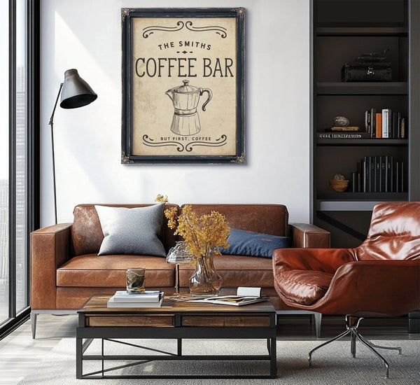 Personalized Coffee Bar Sign, But First, Coffee, image 2