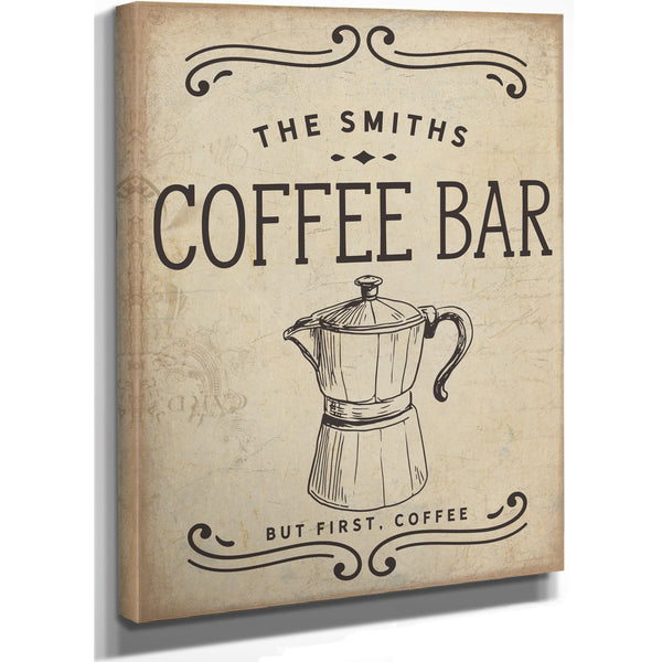 Personalized Coffee Bar Sign, But First, Coffee, image 3