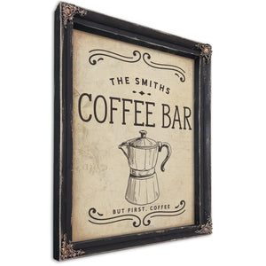 Personalized Coffee Bar Sign, But First, Coffee, image 1