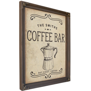 Personalized Coffee Bar Sign, But First, Coffee, image 4