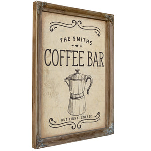 Personalized Coffee Bar Sign, But First, Coffee, image 7