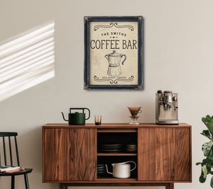 Personalized Coffee Bar Sign, But First, Coffee, image 8
