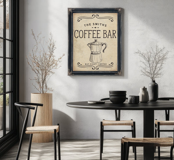 Personalized Coffee Bar Sign, But First, Coffee, image 9