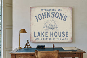 Personalized Lake House Sign, Life's Better At The Lake, Est. Year, image 2