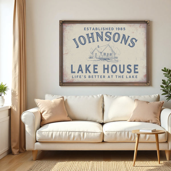 Personalized Lake House Sign, Life's Better At The Lake, Est. Year, image 5