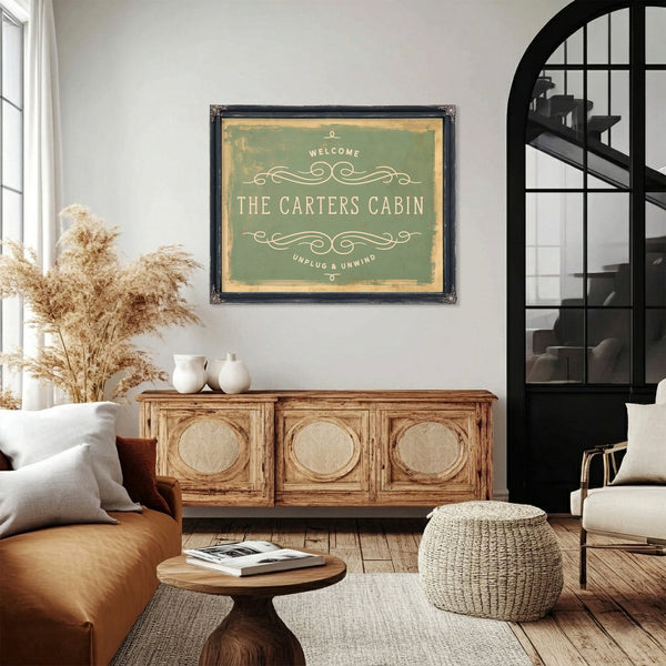 Personalized Lake House Sign, Welcome / Unplug & Unwind, image 4
