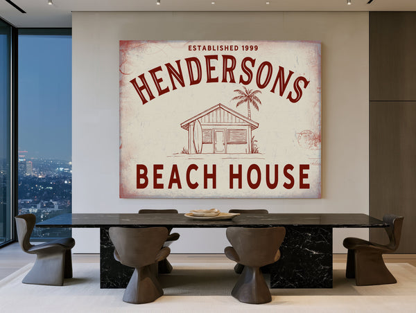 Personalized Beach House Sign, Est. Year, image 1