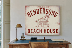 Personalized Beach House Sign, Est. Year, image 2