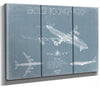 Bella Frye Boeing 747-400 Aircraft Blueprint Wall Art - Original Aviation Plane Print