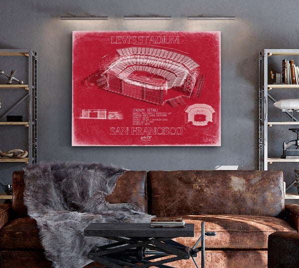 Bella Frye Levi's Stadium Wall Art - Original San Francisco 49ers Fan Print