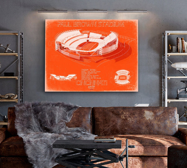 Bella Frye Paul Brown Stadium Wall Art - Original Cincinnati Bengals Print