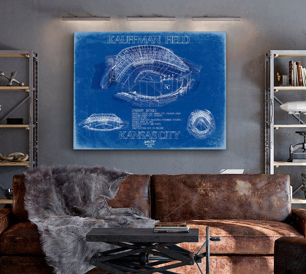 Bella Frye Kauffman Stadium Wall Art - Original KC Royals Ballpark Print