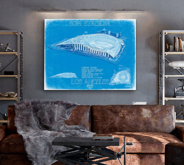 Bella Frye SoFi Stadium Wall Art - LA Rams and Chargers Football Poster