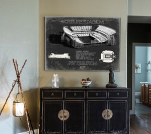 Bella Frye Pittsburgh Wall Art - Acrisure Stadium Print Antiqua Background